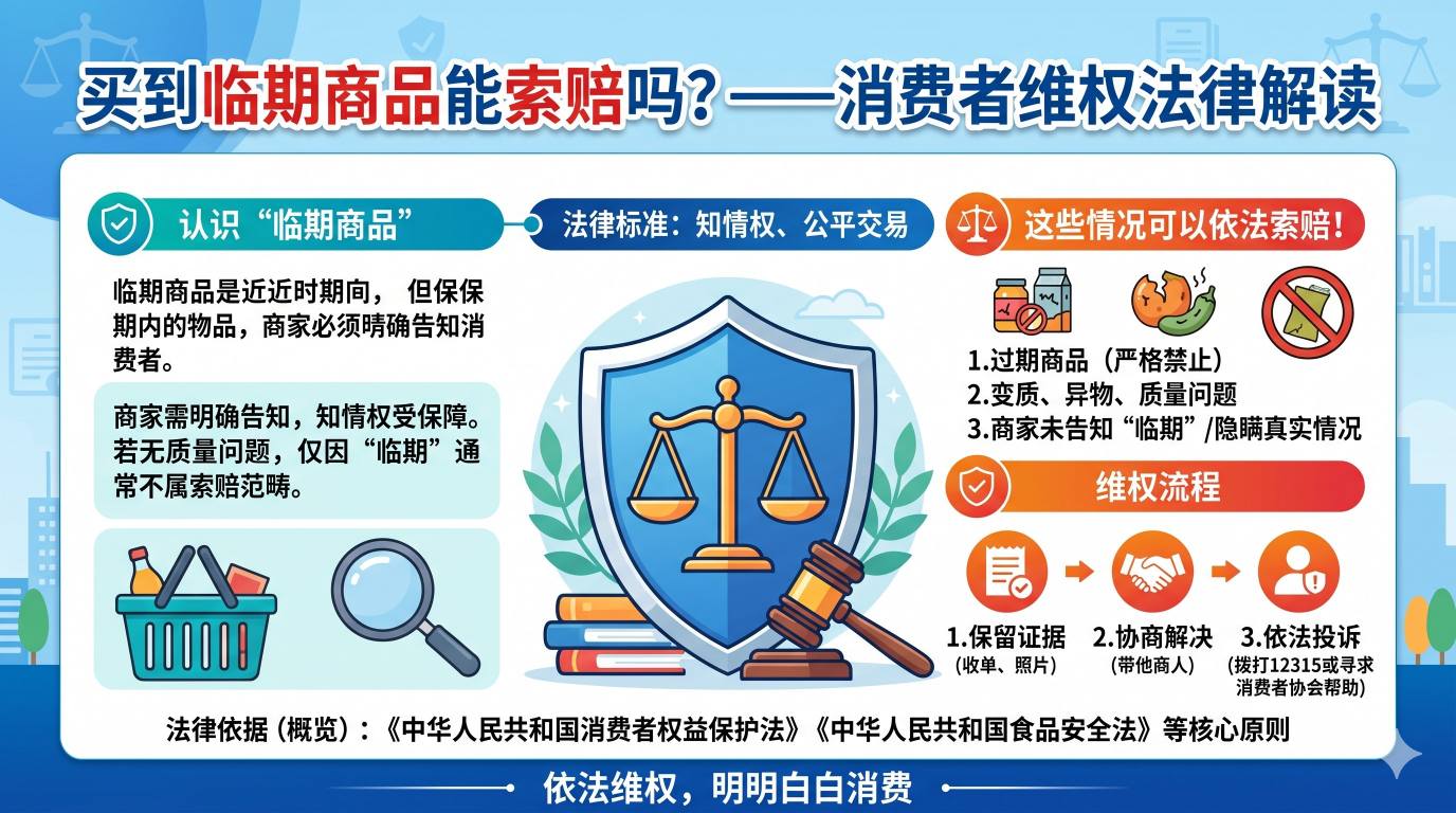 买到临期商品能索赔吗？消费者维权法律解读